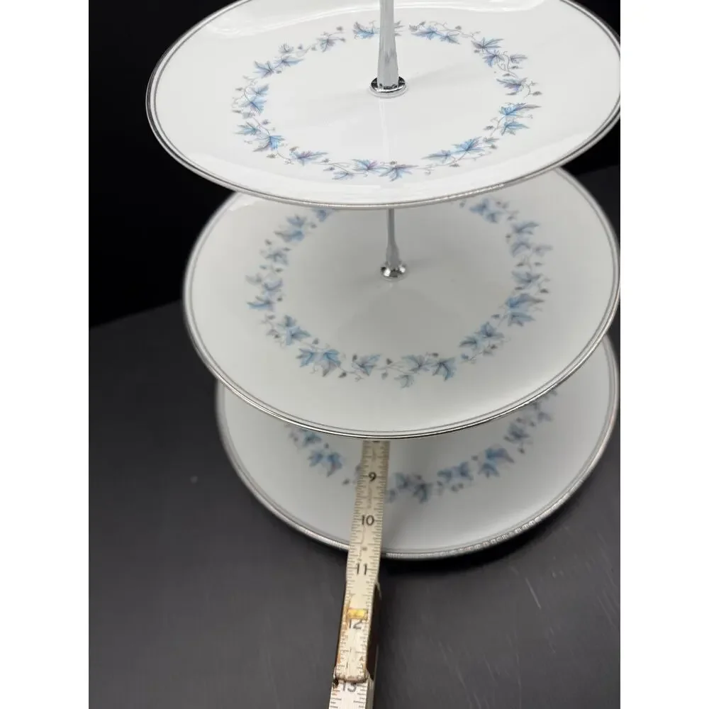 Handmade Tiered Tray from Vintage Plates